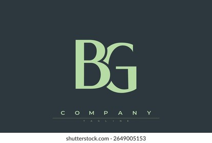 BG Modern Initials Logo Design. Branding logo with stylized initials showcasing bold design and modern aesthetic. Ideal for professional business branding or creative projects focusing on minimalistic