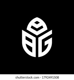 BG monogram logo with a cypress shape luxury style design template