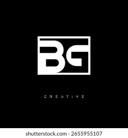 BG Negative Space Monogram – Minimalist Black and White Letter mark Logo for Creative Branding, Fashion Identity and Modern Design Concepts
