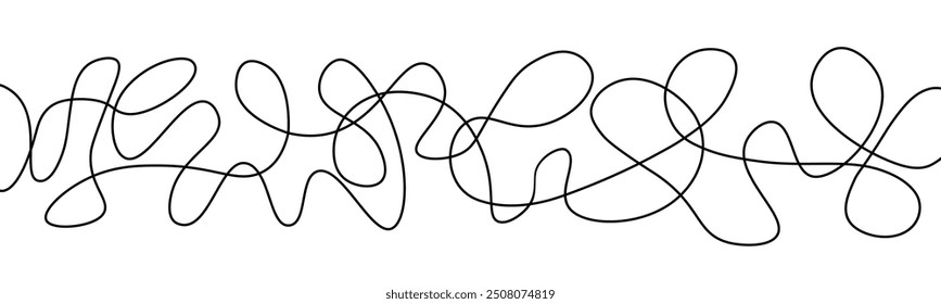 Bolso con delgada línea abstracta ondulada. Onda curva de Plantilla sin fisuras. Fondo gráfico ondulado lineal . Vector ilustración simple