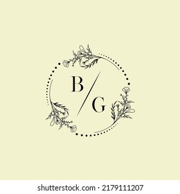 BG wedding initial logo letters in high quality professional design that will print well across any print media