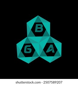 BGA creative minimalist letter logo. BGA unique vector initials alphabet letter logo design
