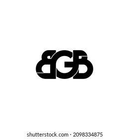 Bgb Typography Letter Monogram Logo Design Stock Vector (Royalty Free ...