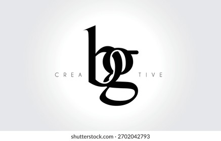 BGbg Elegant Serif Monogram Logo – Luxury Lowercase Typographic Lettermark for Modern Branding