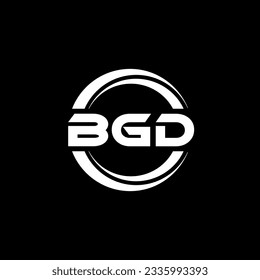 BGD letter logo design in illustration. Vector logo, calligraphy designs for logo, Poster, Invitation, etc.