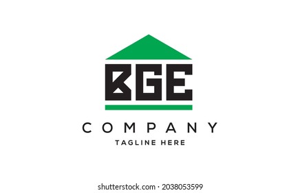 BGE creative three letter real estate logo vector 