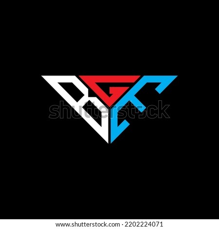 BGE letter logo creative design with vector graphic, BGE simple and modern logo in triangle shape.