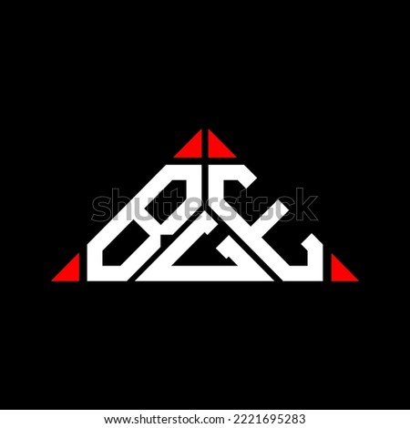 BGE letter logo creative design with vector graphic, BGE simple and modern logo in triangle shape.