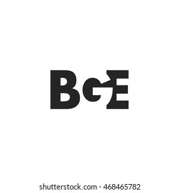BGE Logo. Vector Graphic Branding Letter Element. White Background