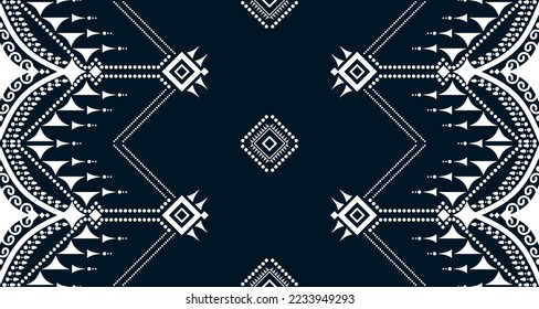 Patrón étnico sin foco geométrico en color blanco y negro.diseño para el fondo. Se puede cambiar el color de fondo del elemento de plantilla de ilustración de patrón azteca EP.51.color de fondoAlfombras de diseño, tapicería, ropa