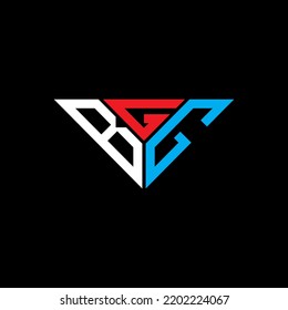 BGG letter logo creative design with vector graphic, BGG simple and modern logo in triangle shape.