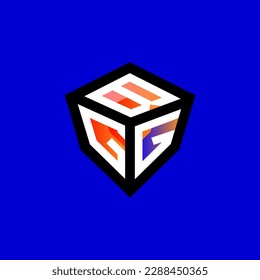 BGG Brief Logo kreatives Design mit Vektorgrafik, BGG einfach und modern Logo.