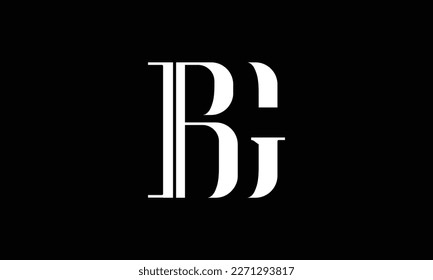 BG,GB, Monogramm für abstrakte Buchstaben des Logos