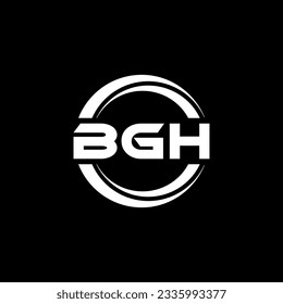 BGH letter logo design in illustration. Vector logo, calligraphy designs for logo, Poster, Invitation, etc.