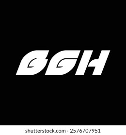 BGH letter technology logo design on black background. BGH creative initials letter IT logo concept. BGH setting shape design