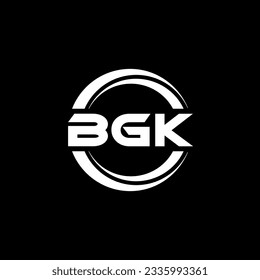 BGK letter logo design in illustration. Vector logo, calligraphy designs for logo, Poster, Invitation, etc.