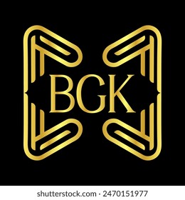 Diseño de Vector de logotipo de letra BGK, logotipo simple y moderno de BGK. Diseño de alfabeto lujoso BGK