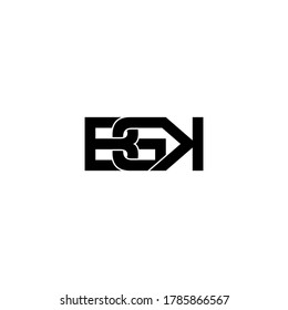 bgk letter original monogram logo design