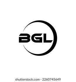 BGL letter logo design in illustration. Vector logo, calligraphy designs for logo, Poster, Invitation, etc.