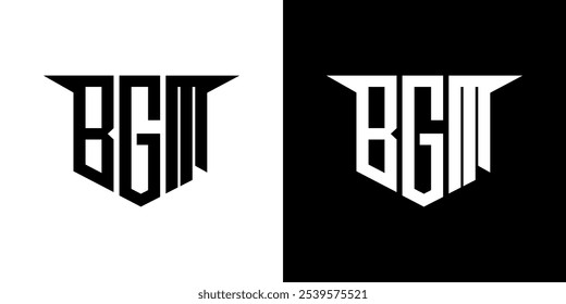 BGM letter logo design with white background in illustrator, vector logo modern alphabet font overlap style, calligraphy designs for logo, Poster, Invitation, etc.