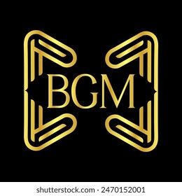 Diseño de Vector de logotipo de letra BGM, logotipo simple y moderno BGM. Diseño de alfabeto de lujo BGM