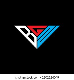 El logotipo de la letra BGN diseño creativo con gráfico vectorial, logotipo BGN simple y moderno en forma triangular.