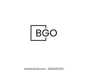 Letra BGO Ilustración del vector de diseño del logotipo inicial
