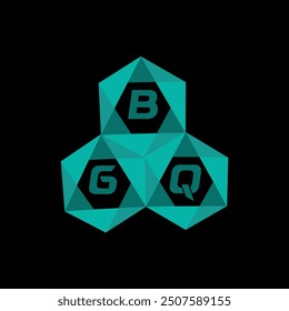 BGQ creative minimalist letter logo. BGQ unique vector initials alphabet letter logo design
