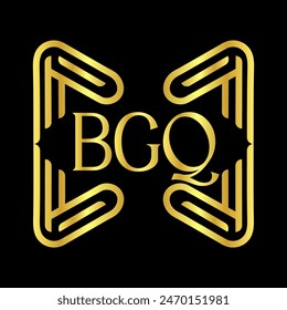 BGQ-Brief-Logo-Vektorgrafik-Design, BGQ-einfaches und modernes Logo. BGQ luxuriöses Alphabet-Design