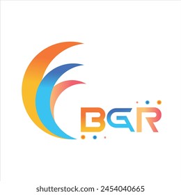 BGR letter technology Web logo design on white background. BGR uppercase monogram logo and typography for technology, business and real estate brand.
