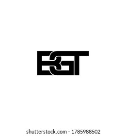 diseño original del logotipo del monograma de la letra bgt