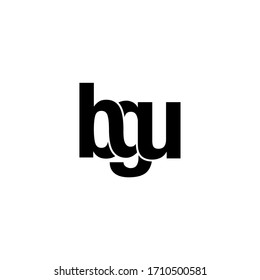 bgu letter original monogram logo design