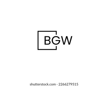 BGW Letter Initial Logo Design Vector Illustration
