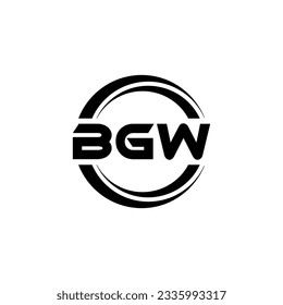 BGW letter logo design in illustration. Vector logo, calligraphy designs for logo, Poster, Invitation, etc.