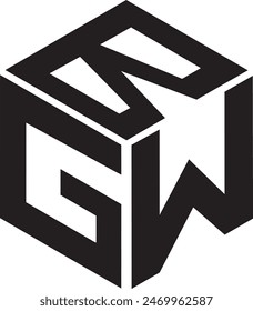 BGW Polygon Logo design, icon, symbol, vector file, 