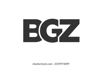 BGZ logo design template with strong and modern bold text. Initial based vector logotype featuring simple and minimal typography. Trendy company identity ideal for businesses brand presence.