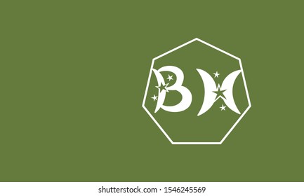 BH abstract vector logo monogram template 