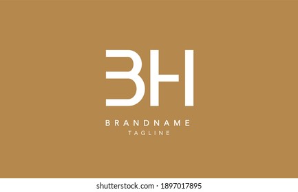 BH Alphabet Initial Letter Monogram Icon Logo Vektorgrafik
