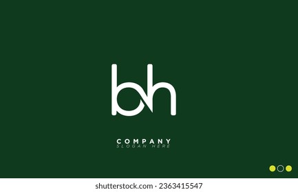 BH Alphabet letters Initials Monogram logo HB, B and H