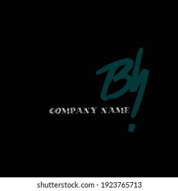 Bh beauty monogram and elegant logo design
