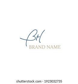 BH branch logo with beauty monogram and elegant logo design
