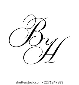 BH-Logo für Kalligrafie-Anfangsbuchstaben