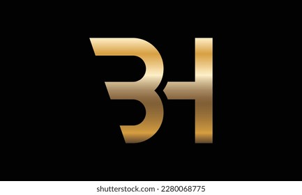 BH, HB, Abstract Letters Logo Monogram