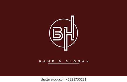 BH, HB Abstrakte Buchstaben Logo-Monogramm