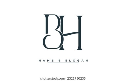 BH, HB Abstrakte Buchstaben Logo-Monogramm