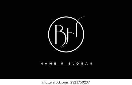 BH, HB Abstrakte Buchstaben Logo-Monogramm