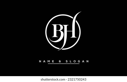 BH, HB Abstrakte Buchstaben Logo-Monogramm
