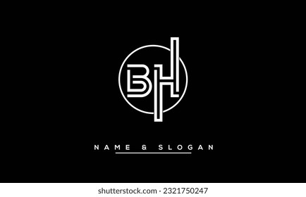 BH,  HB  Abstract  Letters  Logo  Monogram