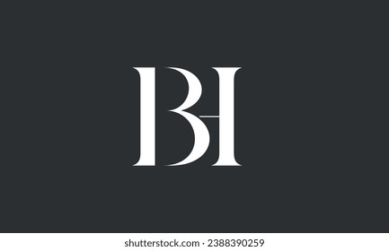 BH, HB Abstract Letters Logo Monogram