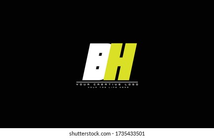 BH HB abstract vector logo monogram template